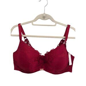 NWT Danskin Intimates Red Lace Full Coverage Bra - Size 42D - Style 2407-18